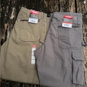 NWT Two Pair of Wrangler Riggs Workwear Men's 36x34 Carpenter & Ranger Pants T1